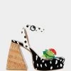 SPRITE BLACK/WHITE -Betsey Johnson BETSEYJOHNSON SANDALS SPRITEBLK WHTMULTI SIDE