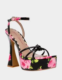 TIKY BLACK MULTI -Betsey Johnson BETSEYJOHNSON SANDALS TIKYBLACKMULTI