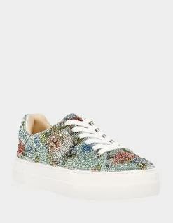 SIDNY GREEN MULTI 13 SIDNY GREEN MULTI -Betsey Johnson BETSEYJOHNSON SNEAKERS SB SIDNY MINT FLORAL