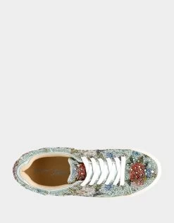 SIDNY GREEN MULTI 17 SIDNY GREEN MULTI -Betsey Johnson BETSEYJOHNSON SNEAKERS SB SIDNY MINT FLORAL TOP