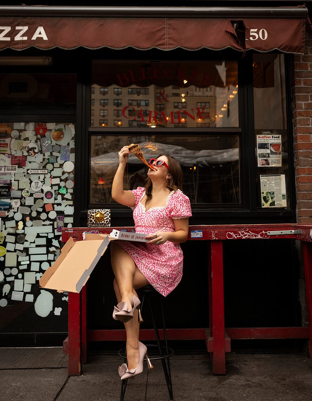 EYELET CORSET MINI DRESS PINK - Image 3