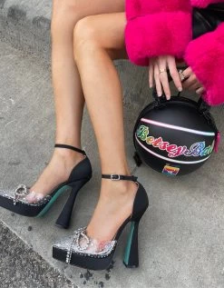 CHER BLACK SATIN 21 CHER BLACK SATIN -Betsey Johnson BETSEY 2023 Q2 CONTENTCREATOR VALERIESANDERS 156 CHER