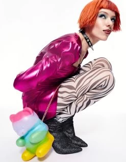 KITSCH BEAR NECESSITY CROSSBODY RAINBOW MULTI -Betsey Johnson BETSEY 2023 Q3 38 BJ34395F CADY 2850