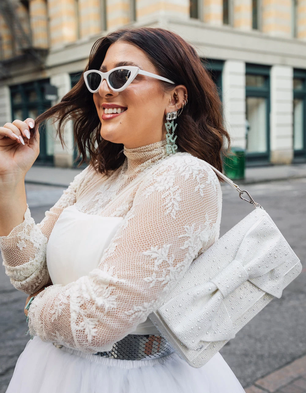 PRENUP LINEAR EARRINGS CRYSTAL 5 PRENUP LINEAR EARRINGS CRYSTAL - Image 3