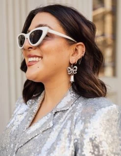 PRENUP BELL EARRINGS CRYSTAL -Betsey Johnson BETSEY 2023 Q3 CONTENT CREATOR AUDREEKATE PRENUP BJ 10