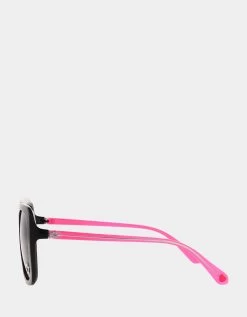 IN THE DETAILS SUNGLASSES BLACK MULTI -Betsey Johnson BJ 23 199 CP EMB BLK SIDE