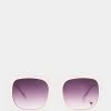 IN THE DETAILS SUNGLASSES WHITE -Betsey Johnson BJ 23 199 CP EMB WHT FRONT