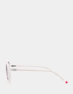 IN THE DETAILS SUNGLASSES WHITE 6 IN THE DETAILS SUNGLASSES WHITE -Betsey Johnson BJ 23 199 CP EMB WHT SIDE