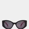DOUBLE TAKE SUNGLASSES BLACK MULTI -Betsey Johnson BJ 23 200 LEO FRONT