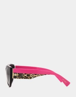 DOUBLE TAKE SUNGLASSES BLACK MULTI -Betsey Johnson BJ 23 200 LEO SIDE
