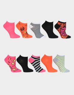 HEART WEB LOW CUT 10 PACK ORANGE MULTI