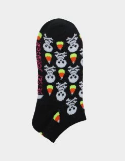 NEON SKULLS LOW CUT 10 PACK BLACK MULTI -Betsey Johnson BJSKL0145 5