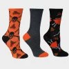 DAY OF THE DEAD THREE PACK BLACK MULTI -Betsey Johnson BJSL0195 FORM