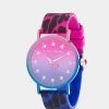 BETSEY TIME OMBRE LEOPARD WATCH PINK MULTI -Betsey Johnson BJW065M2
