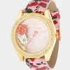BETSEY TIME FLOATING TEA WATCH PINK MULTI -Betsey Johnson BJW139