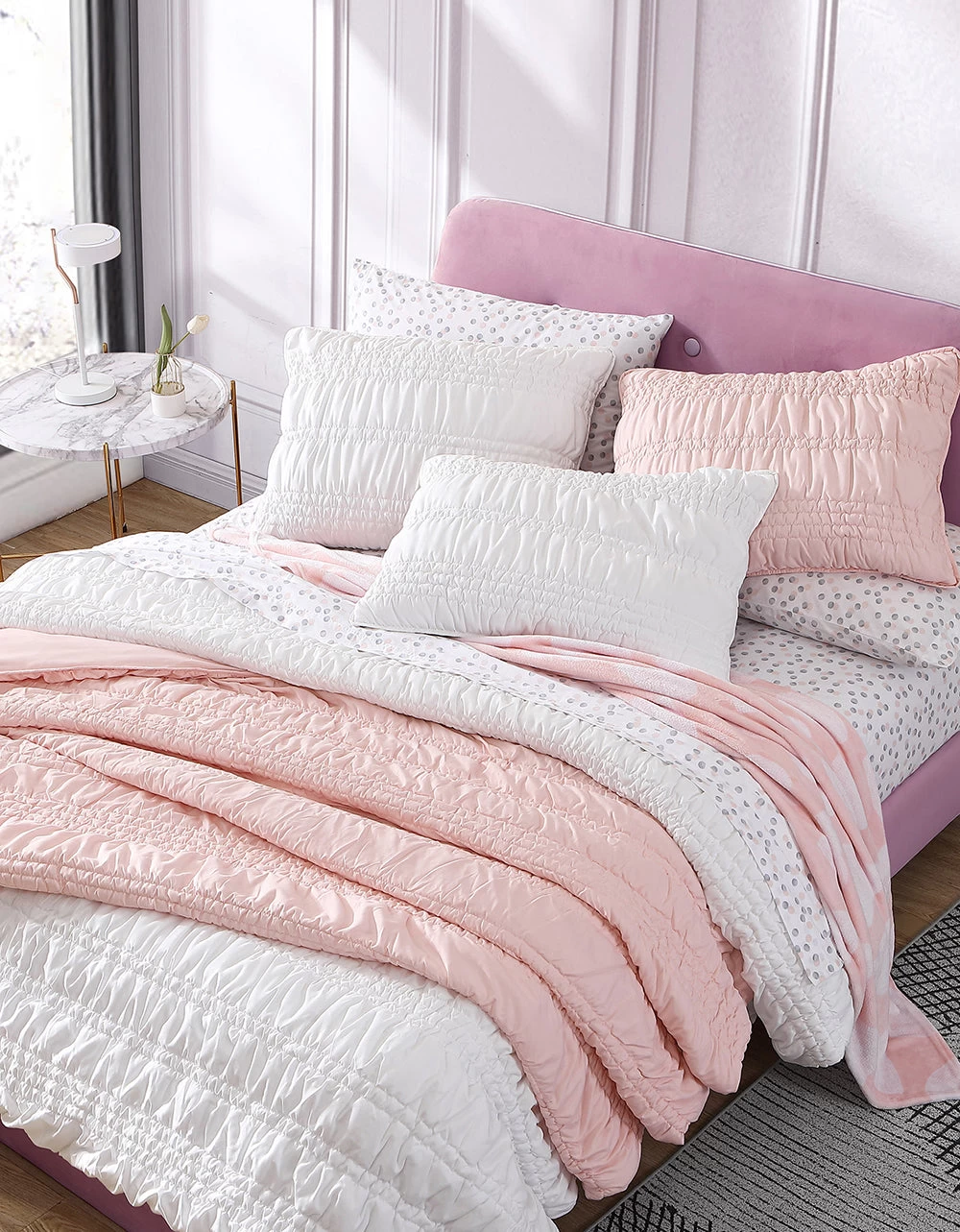 BETSEYS BOUDOIR SOLID WHITE KING QUILT SHAM SET MULTI 4 BETSEYS BOUDOIR SOLID WHITE KING QUILT SHAM SET MULTI - Image 2
