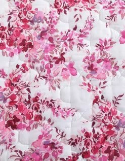BETSEYS FLORAL VINEYARD FULL QUEEN QUILT SHAM SET PINK -Betsey Johnson FLORAL VINEYARD QUILT SHAM SET OPEN MEDIUM PINK E f284a563 d42e 4866 91cb 29e8d59d19e1