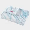 BETSEYS MARBLE BLUE THROW BLANKET MULTI -Betsey Johnson MARBLE THROW OPEN MEDIUM BLUE A