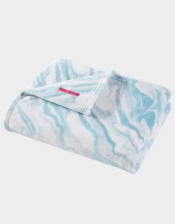 BETSEYS MARBLE BLUE THROW BLANKET MULTI