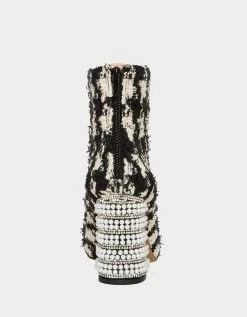 BLANCHE BLACK/WHITE -Betsey Johnson STEVEMADDEN BETSEYJOHNSON BLANCHE HOUNDSTOOTH BACK