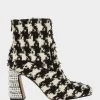 BLANCHE BLACK/WHITE -Betsey Johnson STEVEMADDEN BETSEYJOHNSON BLANCHE HOUNDSTOOTH SIDE