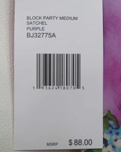 BLOCK PARTY MEDIUM SATCHEL PURPLE | RE:LUV -Betsey Johnson recurate submission 42842 4